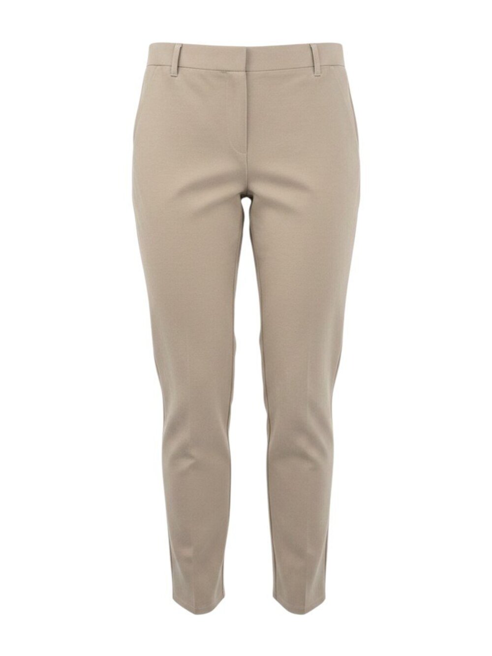 Quince Ultra-Stretch Ponte Straight Leg Pants Beige Tan Petite Small EUC